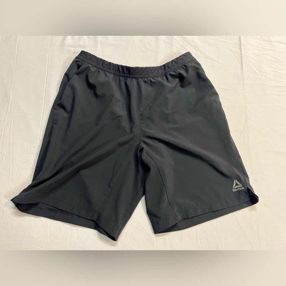 Reebok Speedwick Mens Black Athletic Shorts Size Medium Training Gym Running